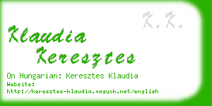 klaudia keresztes business card